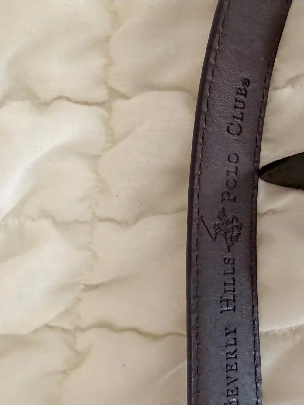 Beverly Hills Polo Club Brown Leather Belt with Gold Buckle